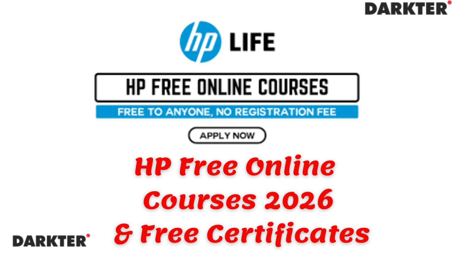 HP Free Online Courses 2026 & Free Certificates - Darketer